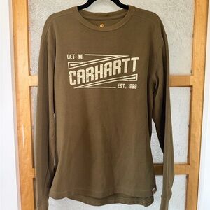 Carhartt Men's Heritage 1889 Long-Sleeve Thermal Graphic T-shirt Medium